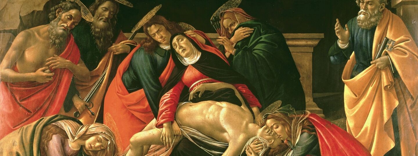The lamentation over the dead Christ, by Sandro Botticelli