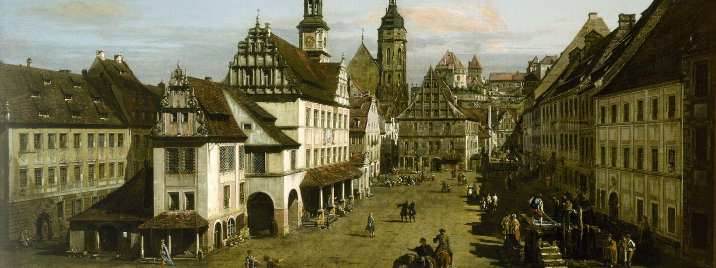 The Marketplace at Pirna, by Bernardo Bellotto