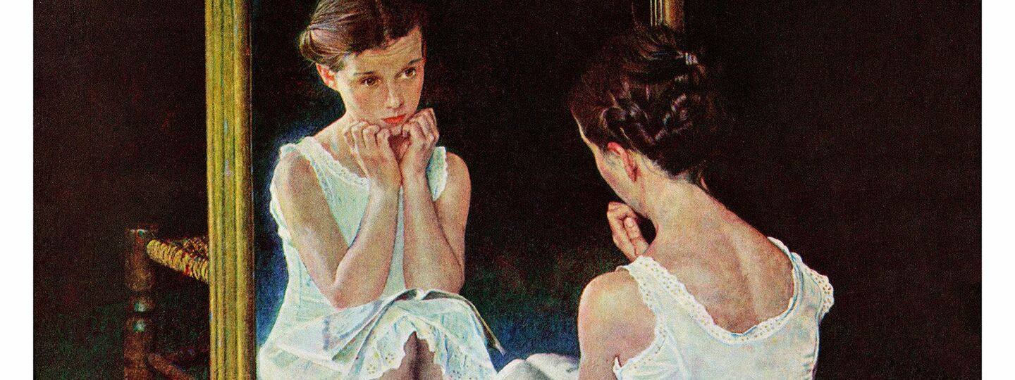 Girl at Mirror, by Norman Rockwell