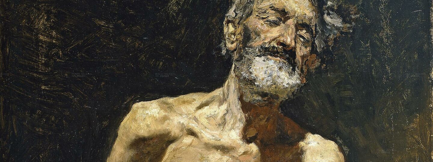 Old man nude in the sun, by Marià Fortuny