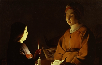 The Education of the Virgin, by Georges de La Tour