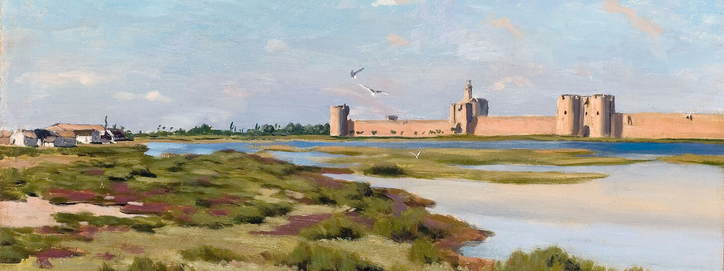Landscape of Aigues-Mortes, by Frédéric Bazille