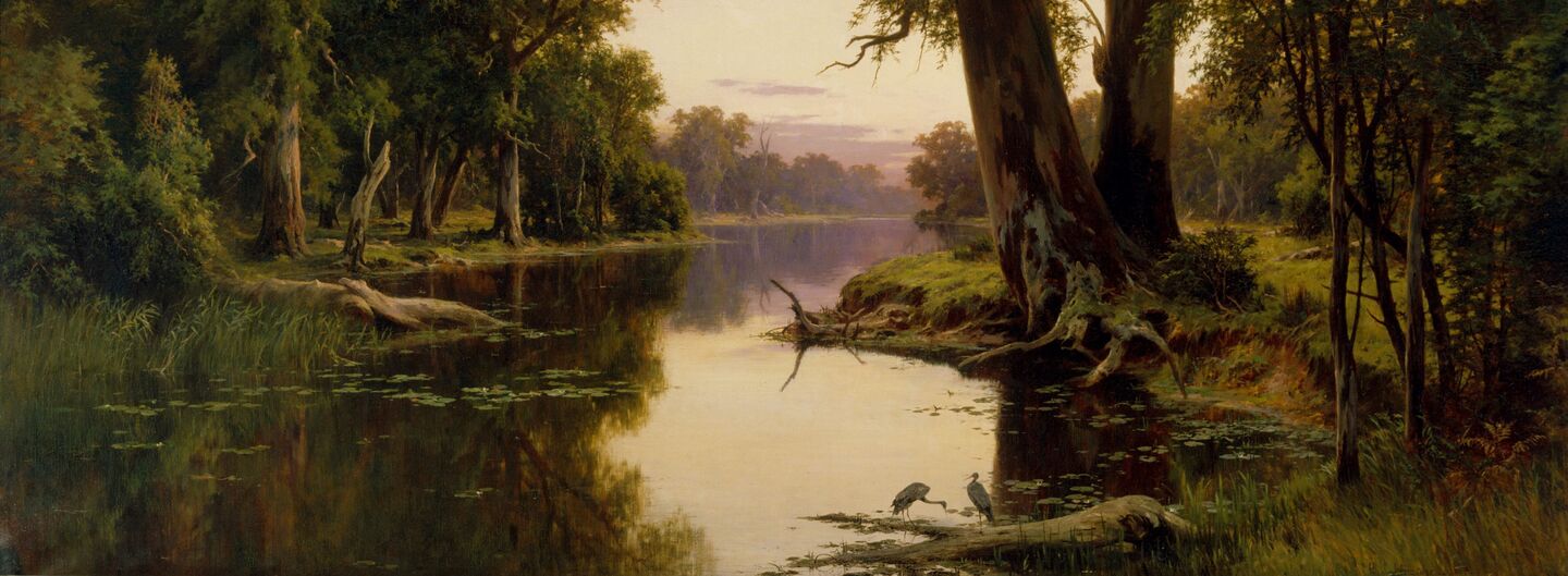 A billabong of the Goulburn, Victoria, by Henry James Johnstone