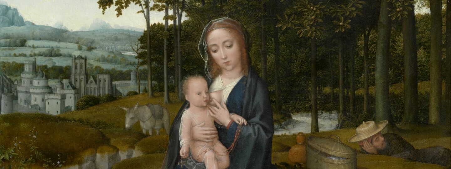 Rest on the flight into Egypt, by Gerard David