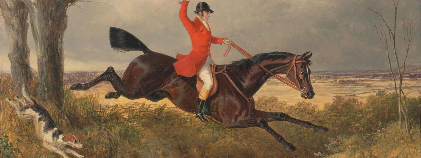 Foxhunting: Clearing a Ditch, by John Frederick Herring, Sr.