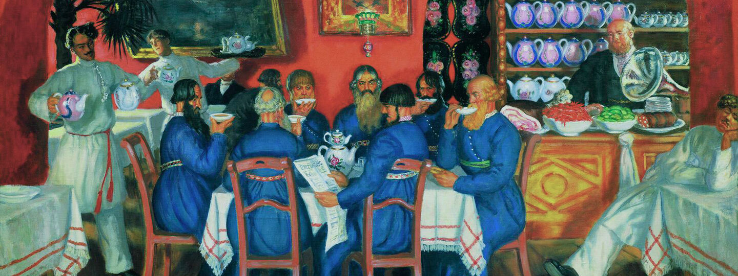Moscow Tavern, by Boris Kustodiev