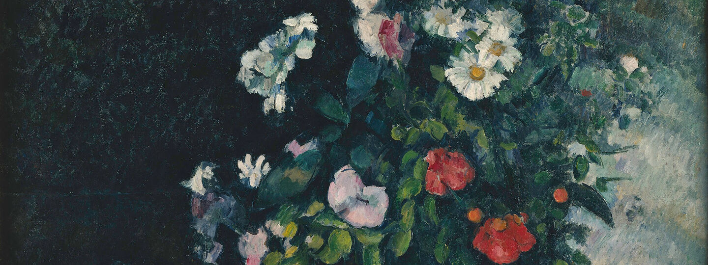 Still Life with Flowers and Fruit, by Paul Cézanne