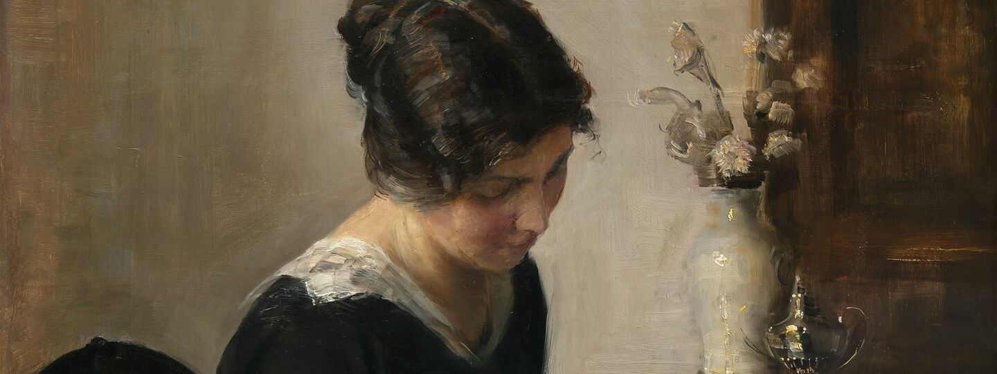 Lady in Black, by Carl Vilhelm Holsøe