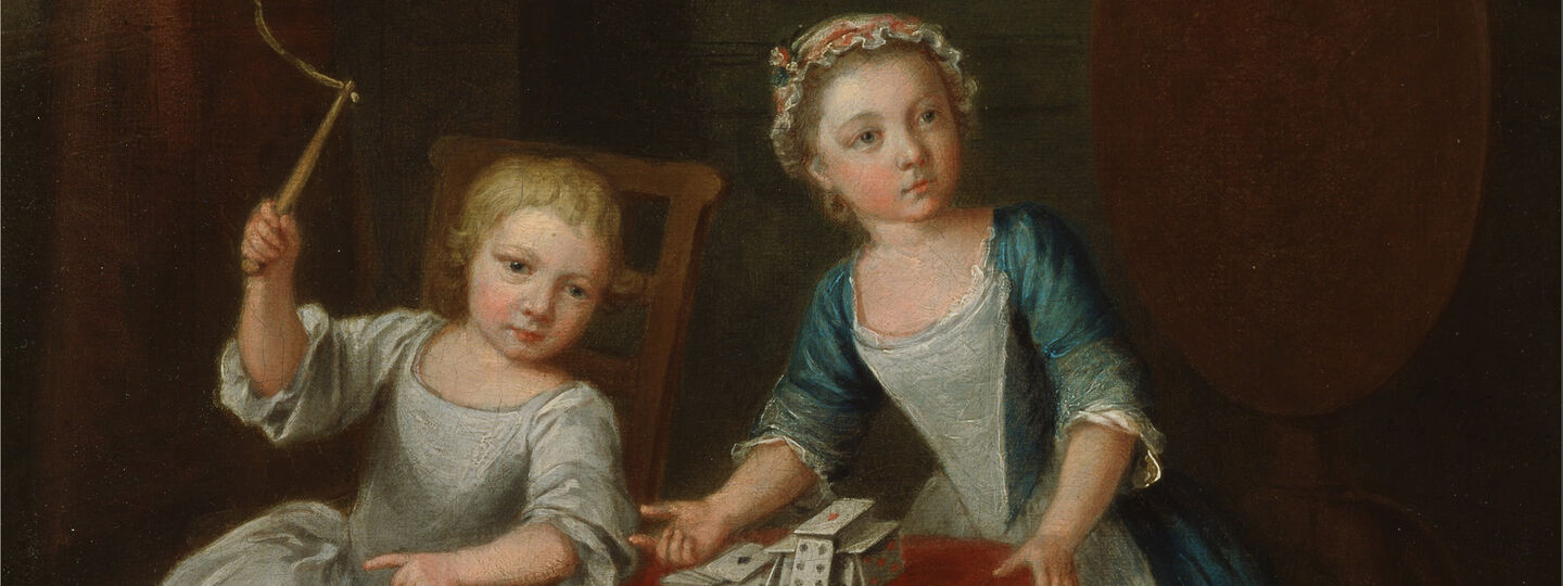 Children at Play, Probably the Artist's Son Jacobus and Daughter Maria Joanna Sophia, by Joseph Frans Nollekens