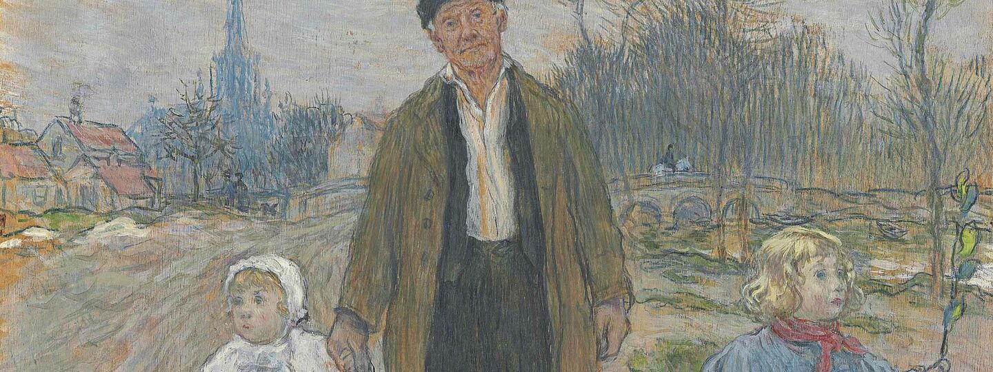 The old man with friends, by Jean-François Raffaëlli