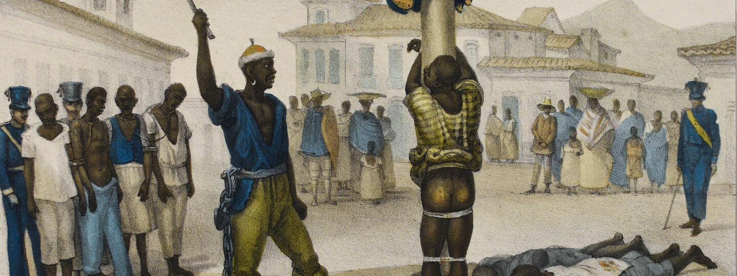 Execution of the flogging punishment, by Jean-Baptiste Debret