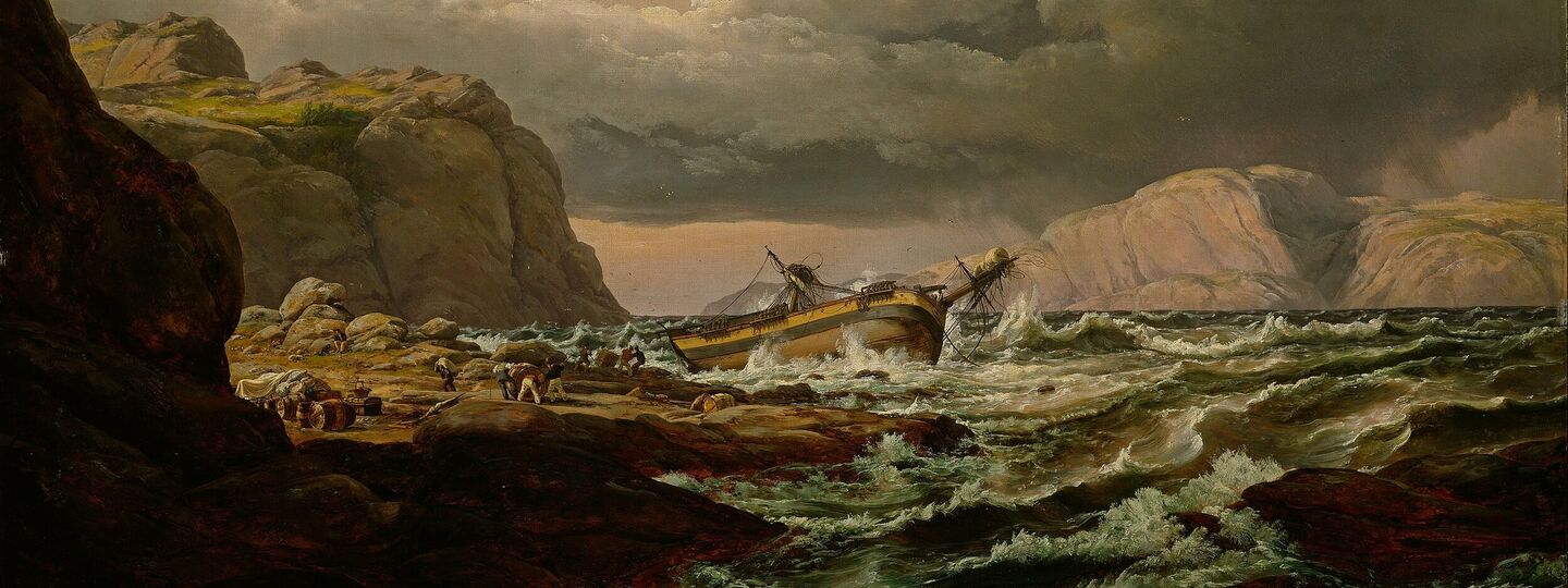 Shipwreck on the Coast of Norway, by Johan Christian Claussen Dahl