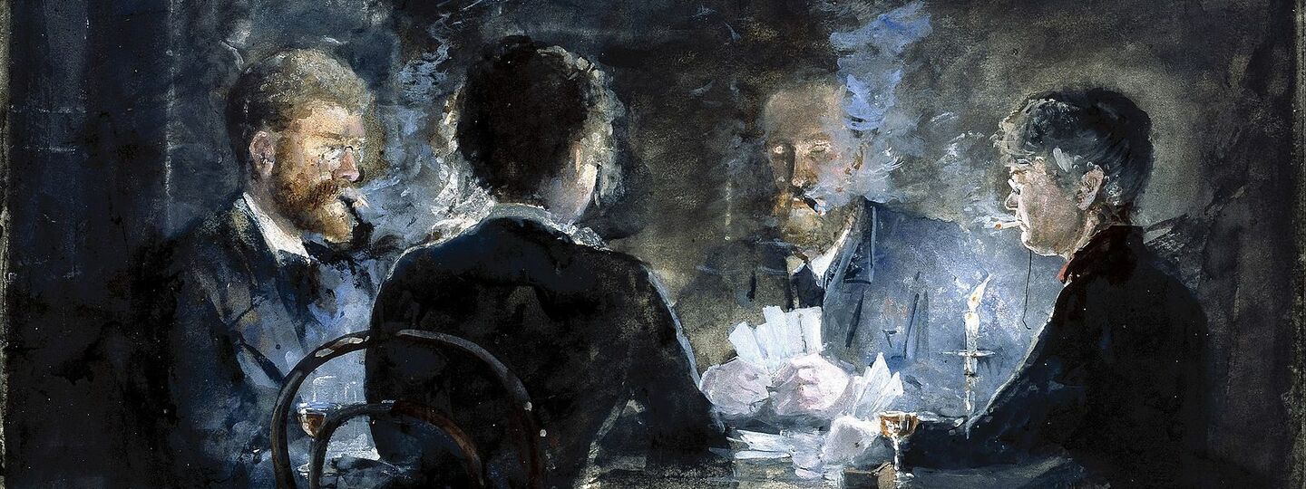 A game of L'hombre in Brøndum's Hotel, by Anna Palm de Rosa
