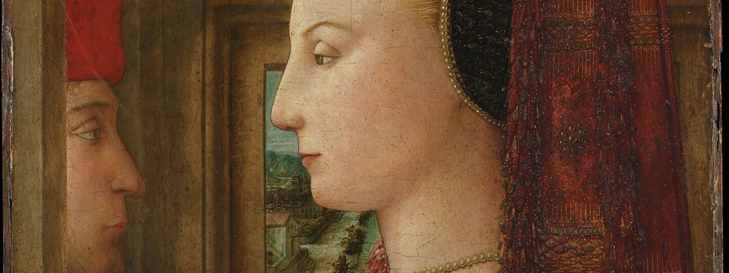 Portrait of a Woman with a Man at a Casement, by Fra Filippo Lippi
