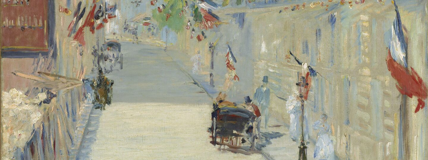 The Rue Mosnier with Flags, by Édouard Manet