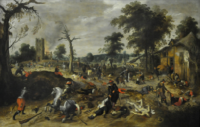 The plundering of Wommelgem, by Sebastiaen Vrancx