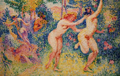 The flight of the nymphs, by Henri-Edmond Cross