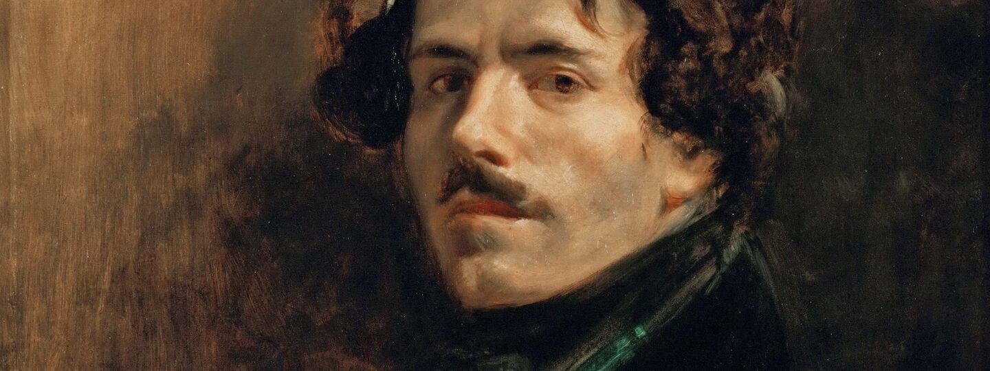 Self-portrait with a green vest, by Eugène Delacroix