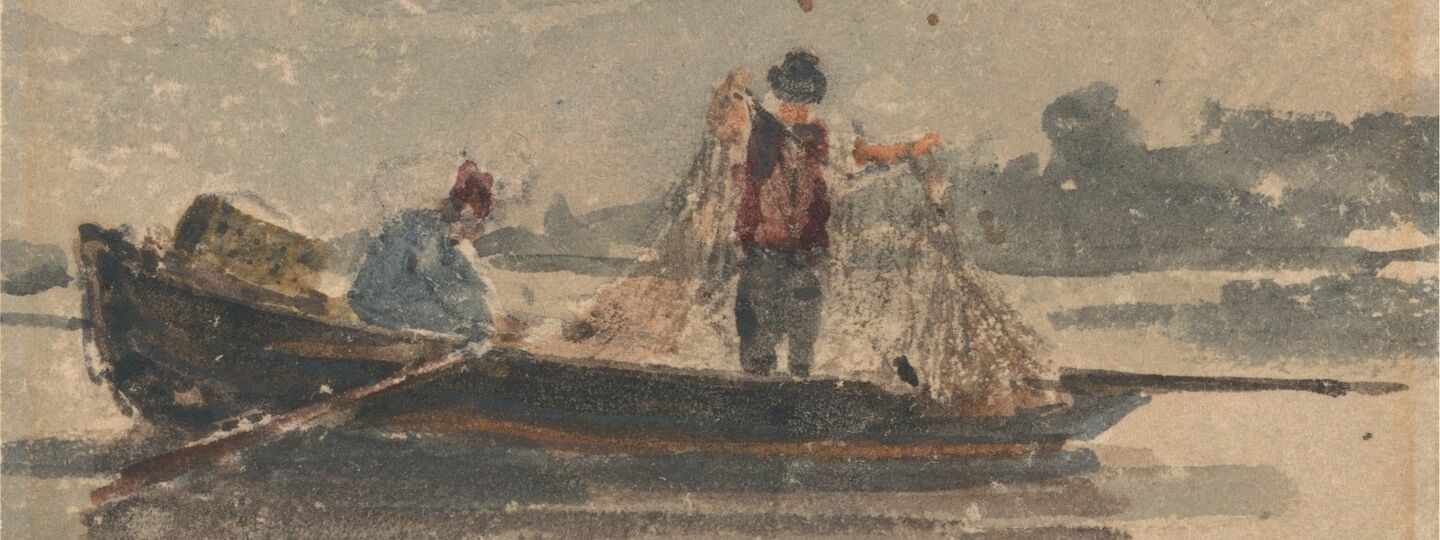 Fishermen Drawing a Net, by David Cox