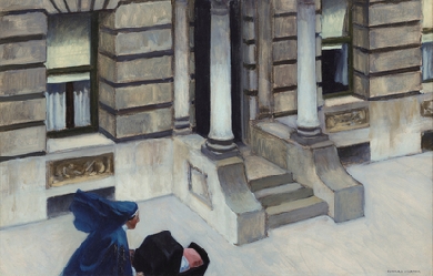 New York Pavements, by Edward Hopper