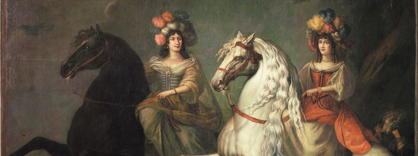 Caterina Isnarda Marchioness of Caluso and Delibera Eleonora S.Martino di Parella Marchioness of Rhodes, by Mathieu Baltasar