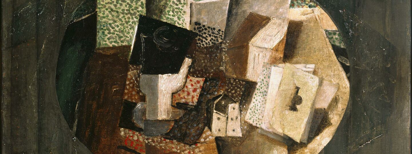 Cards and dice, by Georges Braque