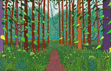 The arrival of spring in Woldgate, East Yorkshire, by David Hockney
