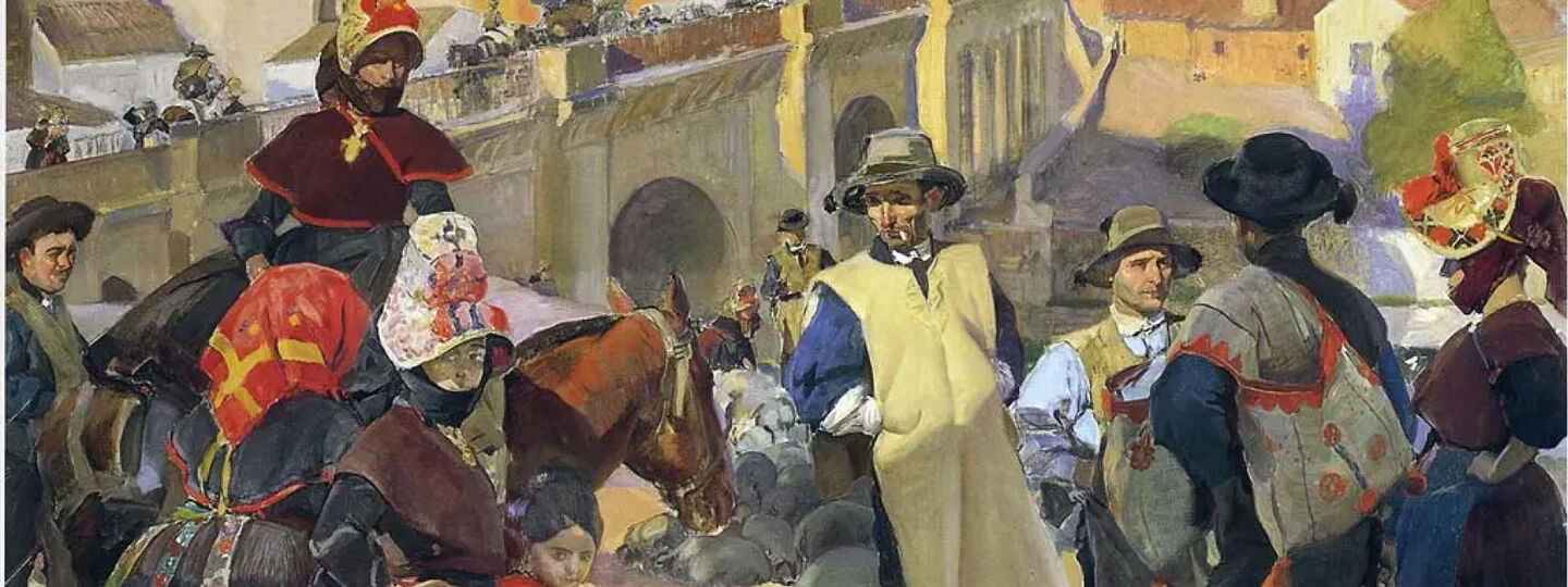 The market (Extremadura), by Joaquín Sorolla