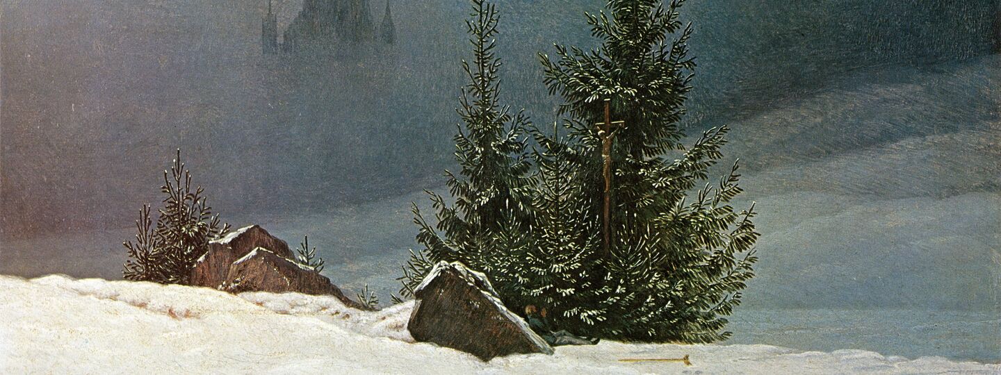 Winter landscape, by Caspar David Friedrich