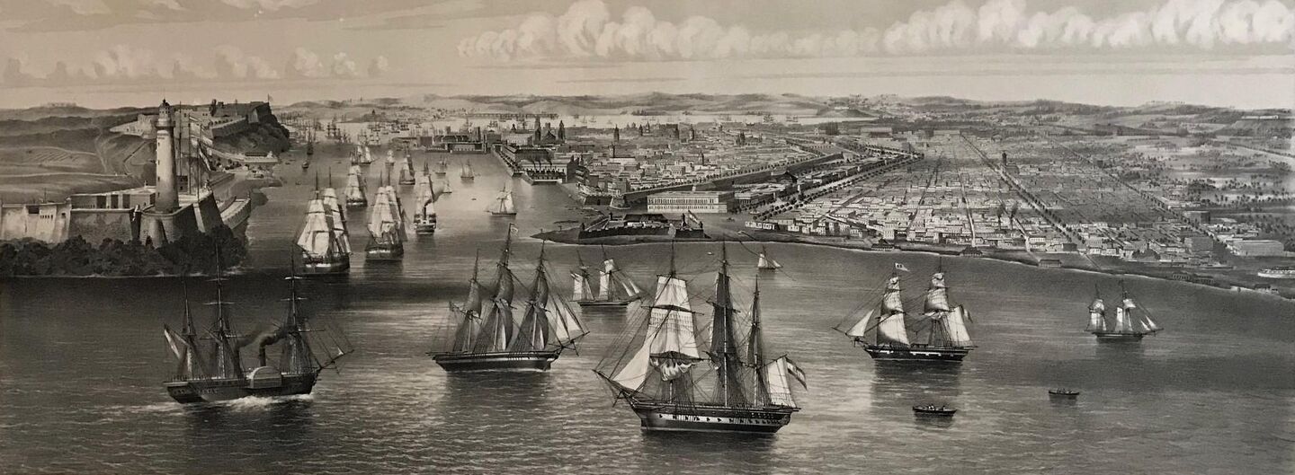 Havana, General view taken from the port entrance, by Eduardo Laplante