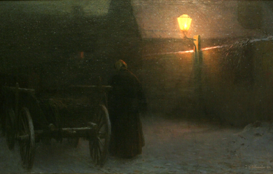 Snow (Twilight in Winter), by Jakub Schikaneder