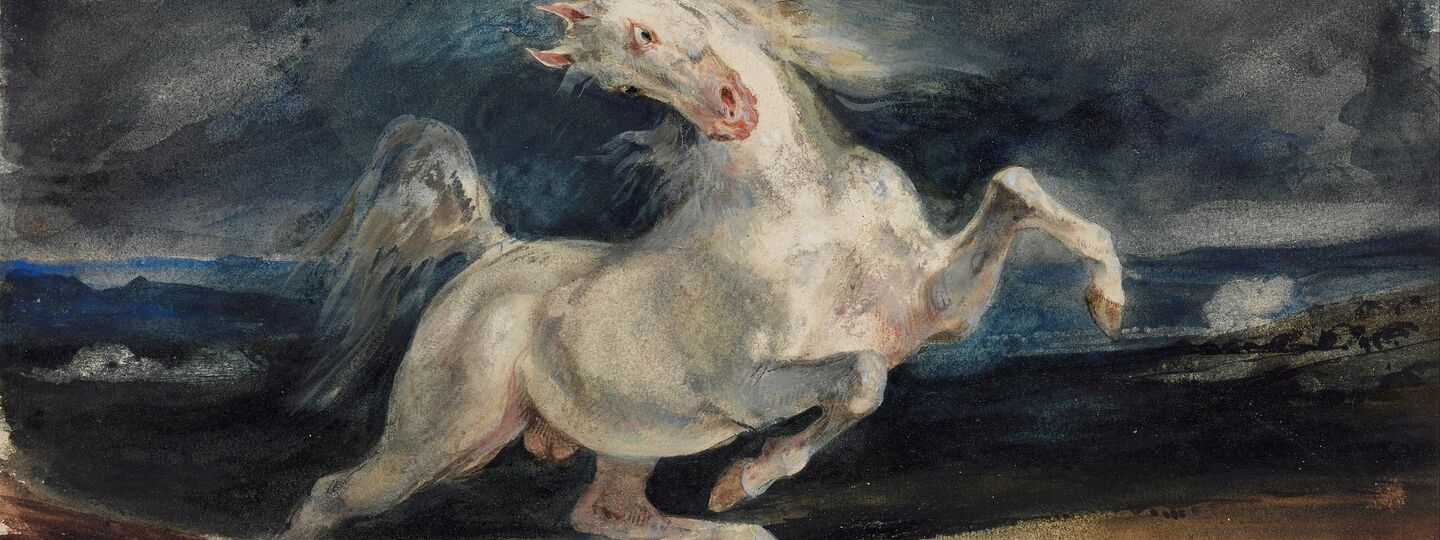 Horse Frightened by Lightning, by Eugène Delacroix