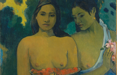 Two Tahitian Women, by Paul Gauguin