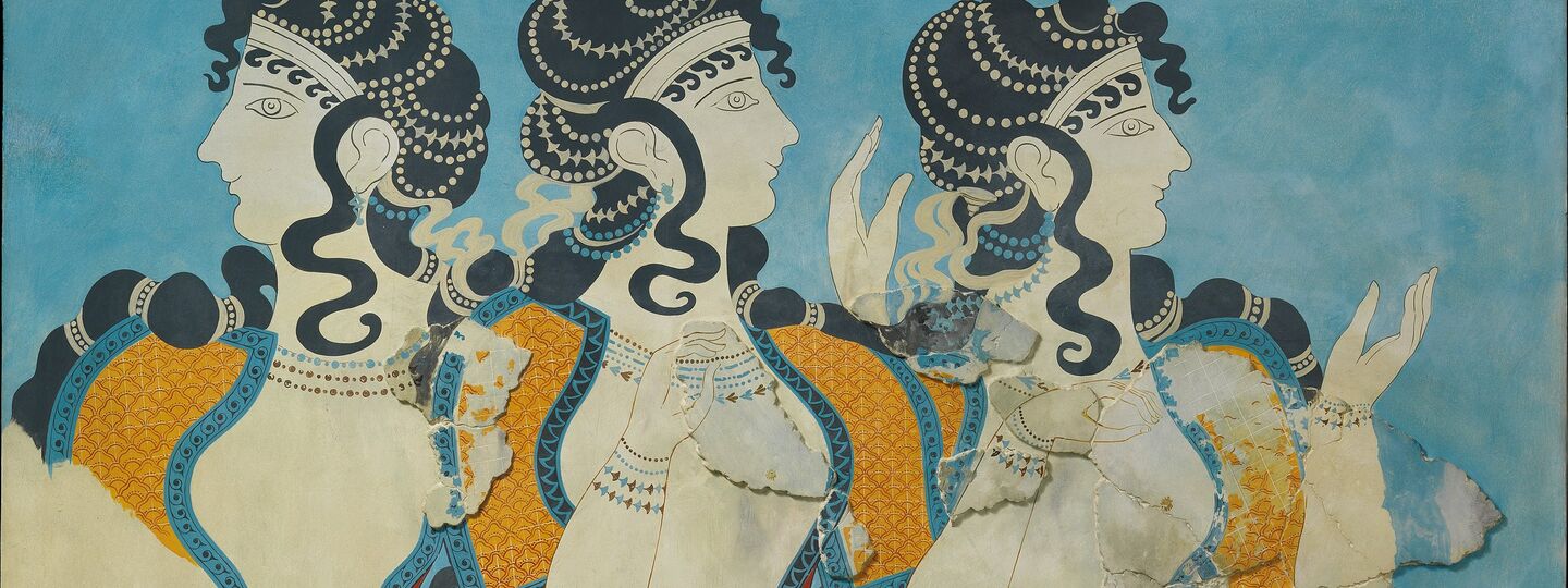 Ladies in Blue, by Émile Gilliéron