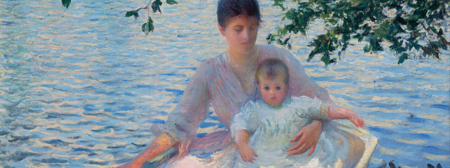 Mother and Child in a Boat, by Edmund C. Tarbell